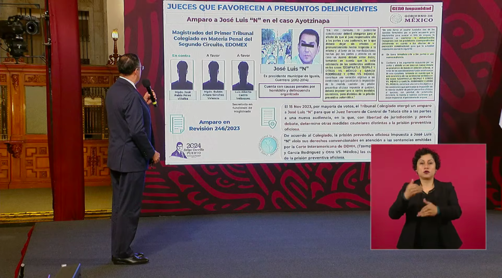 Gobierno acusa a magistrados de proteger a ex alcalde de Iguala y su esposa