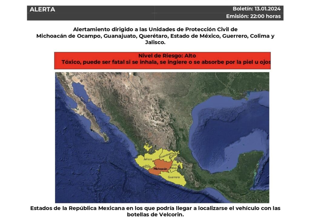 Roban camioneta que transporta sustancia altamente tóxica