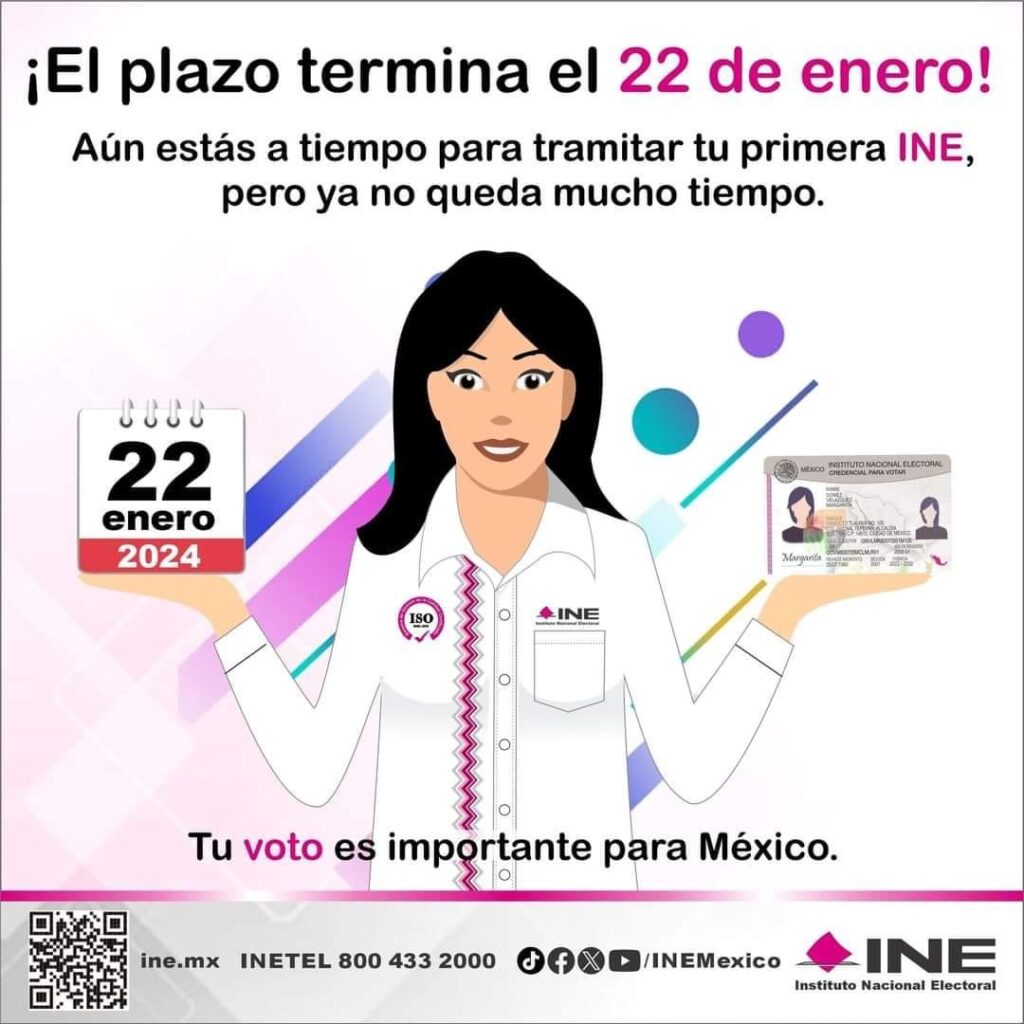 INE: este lunes, fecha límite para tramitar la credencial de elector