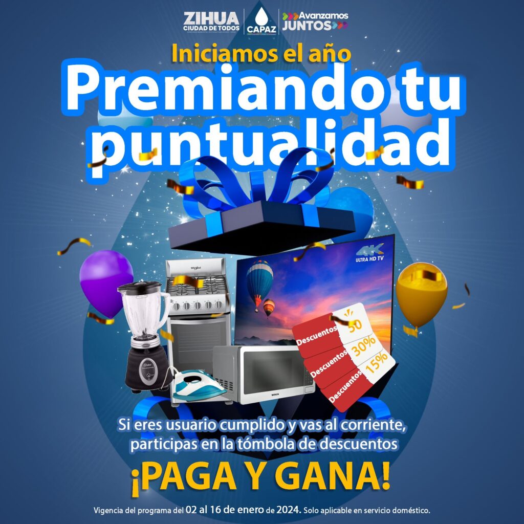 CAPAZ premia a usuarios puntuales con el programa Paga y Gana