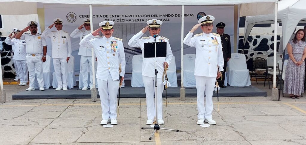 Secretaría de Marina cambio de Mando de Armas en la Décima Sexta Zona Naval