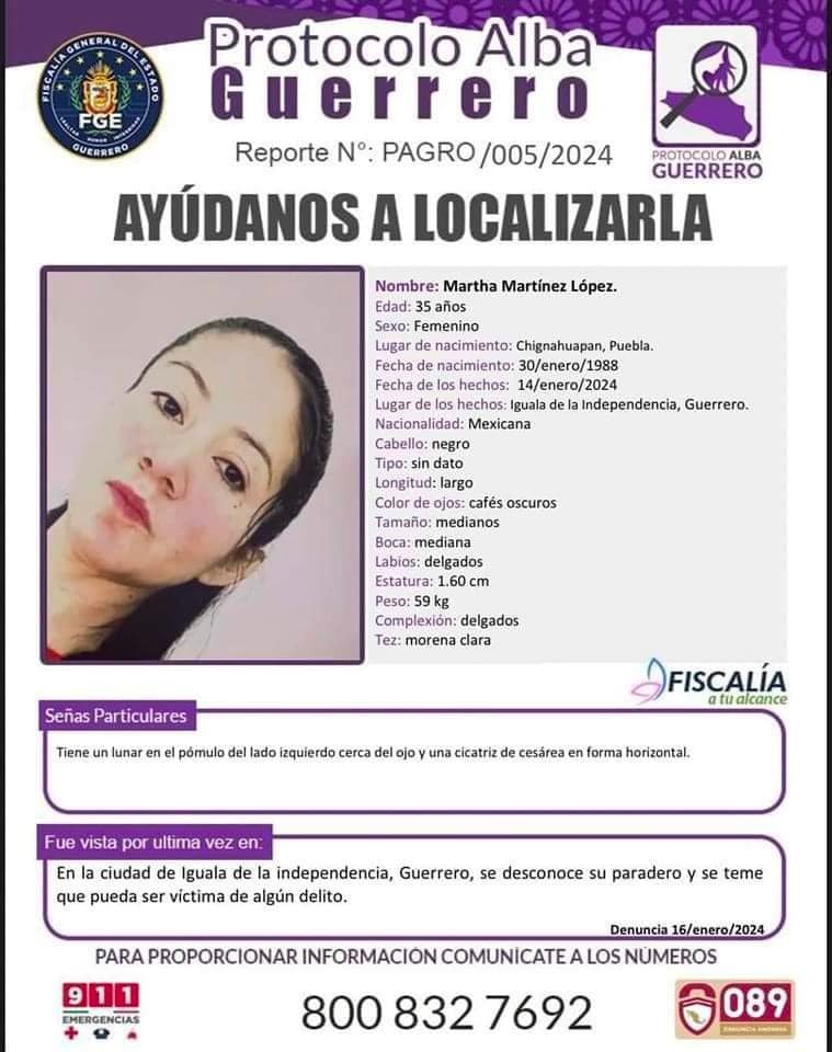 En Iguala… Hallan muerta en un departamento a mujer que estaba reportada como desaparecida
