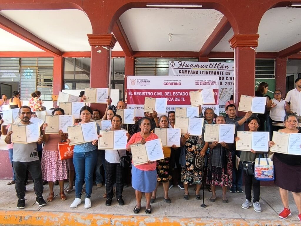 Realiza el Registro Civil en Huamuxtitlán campaña de servicios gratuitos