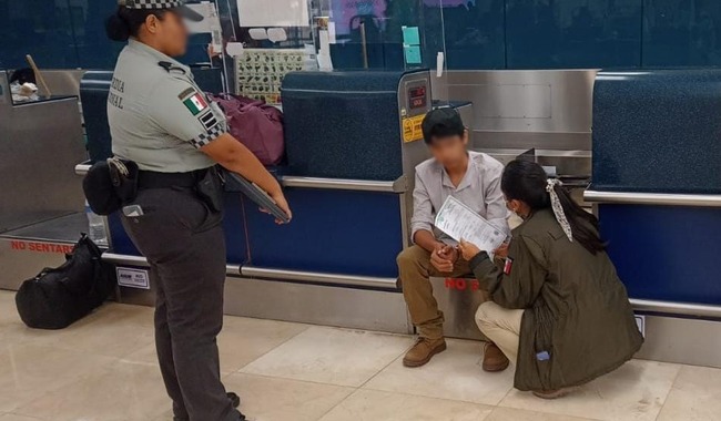 Rescatan a un menor, víctima de trata de personas, en el aeropuerto de Mérida