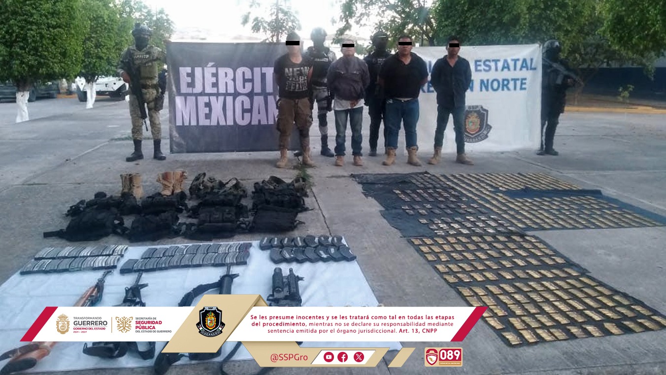 Detiene la policía estatal, SEDENA y GN a 4 personas en el municipio de Cocula