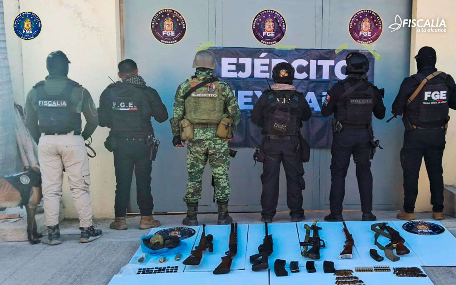 FGE, Policía Estatal y SEDENA aseguran inmuebles, armas, estupefacientes y vehículos en la región Centro