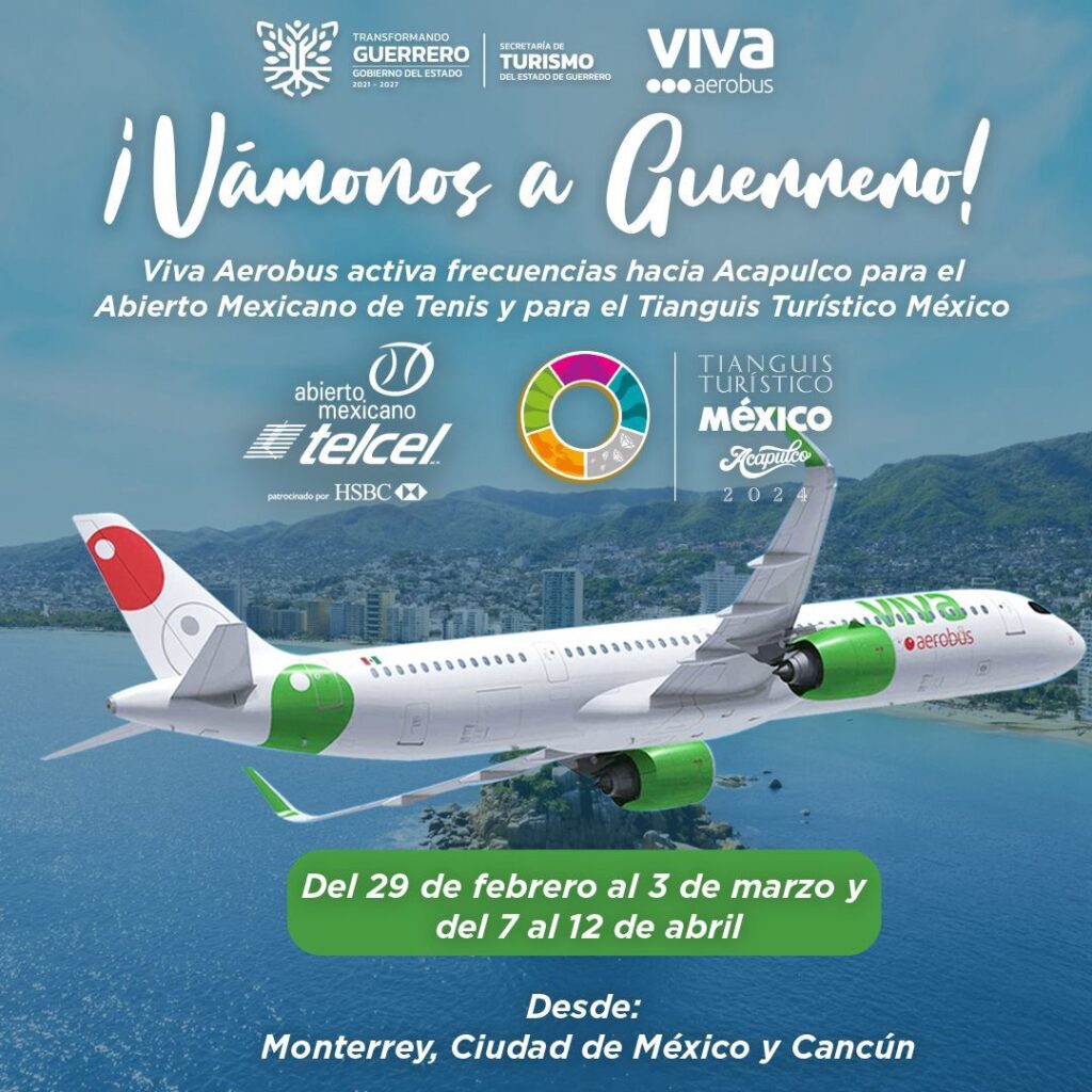 Reactivan tres rutas aéreas a Acapulco desde Cancún, Ciudad de México y Monterrey