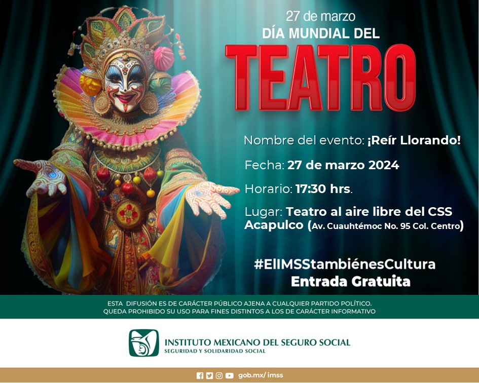 Celebra IMSS Guerrero Día Mundial del Teatro, con actividades culturales en Centro de Seguridad Social de Acapulco