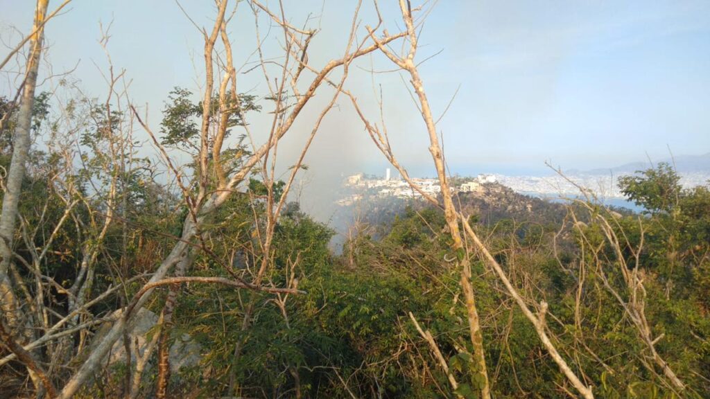 Continúan labores para sofocar los tres incendios activos de Acapulco