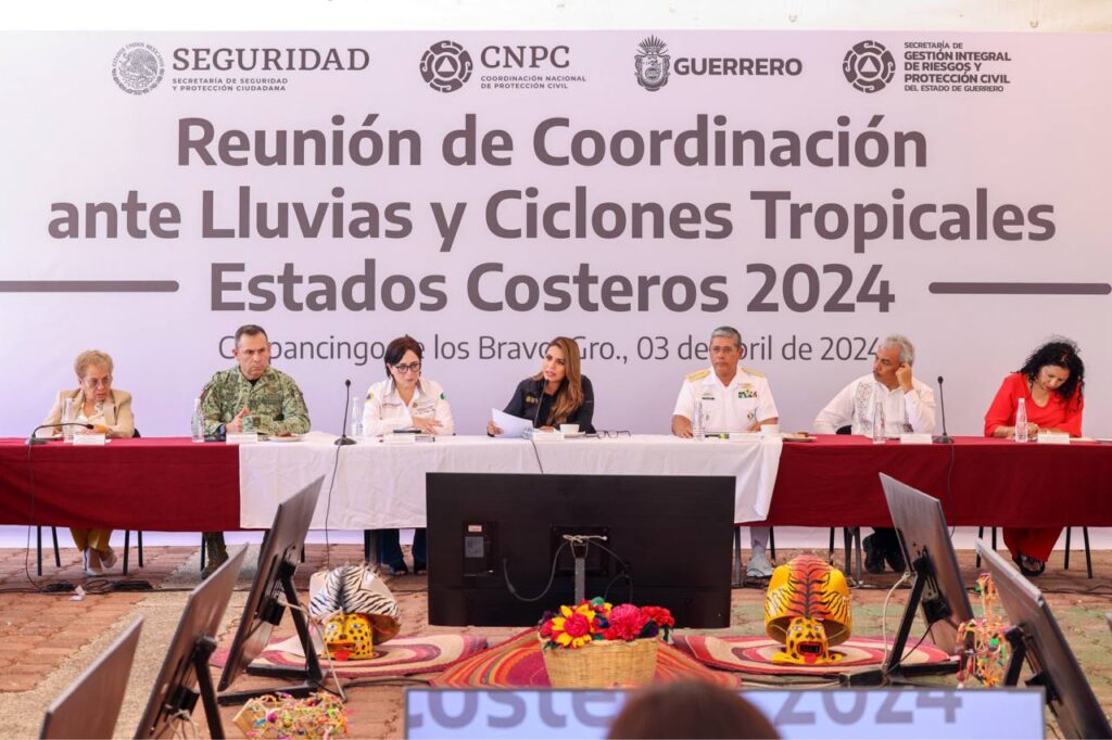 Realizan en Guerrero reunión de coordinación ante lluvias y ciclones tropicales 2024 en estados costeros