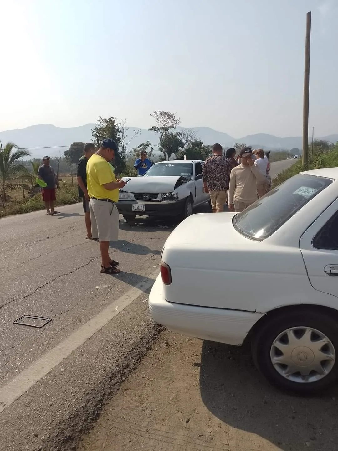 Accidente en la vía federal cerca de Los laureles en la comunidad de Papanoa