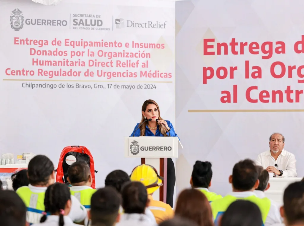 Encabeza Evelyn Salgado entrega de insumos y equipamiento donados por la ONG “Direct Relief”