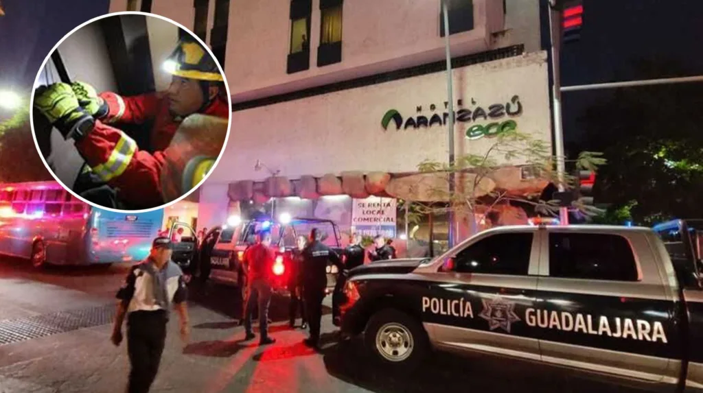 Elevador se desploma en hotel de Guadalajara con deportistas en el interior