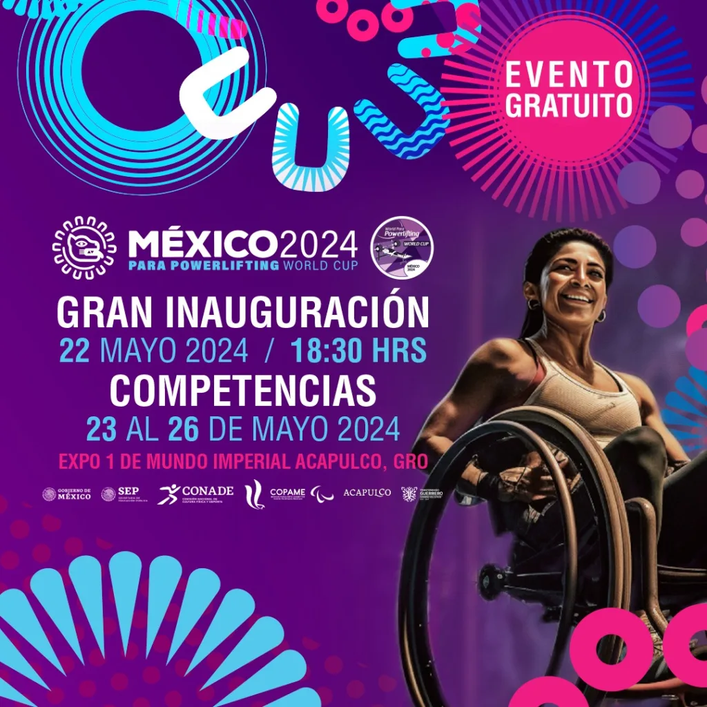 Acapulco sede de la copa del mundo de para Powelifting México 2024 Parapan American World Cup