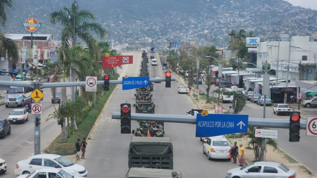 Llegan otros 180 militares para reforzar la seguridad de Acapulco