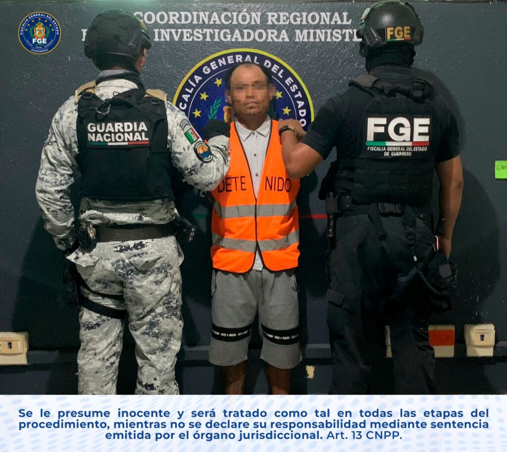 #FGEGuerrero cumplimentó orden de aprehensión por homicidio calificado en Acapulco