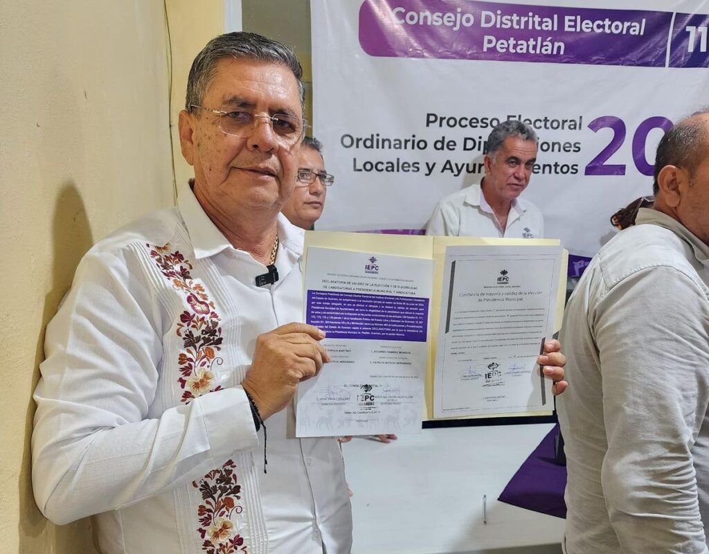 Dan constancia de mayoría a José Popoca en Petatlán
