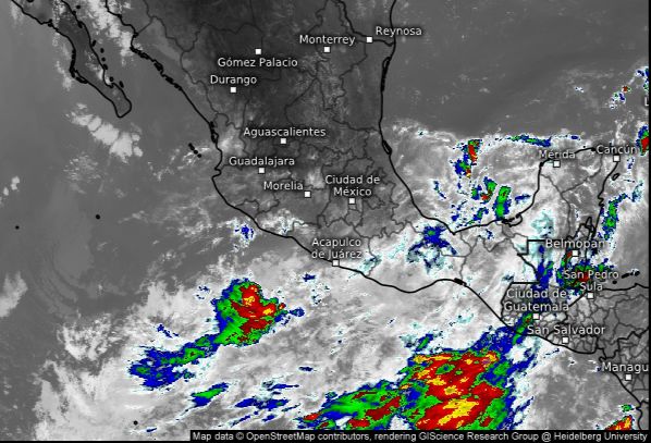 SGIRPCGRO mantiene en vigilancia zona de inestabilidad con potencial ciclónico al sur de Oaxaca y Guerrero
