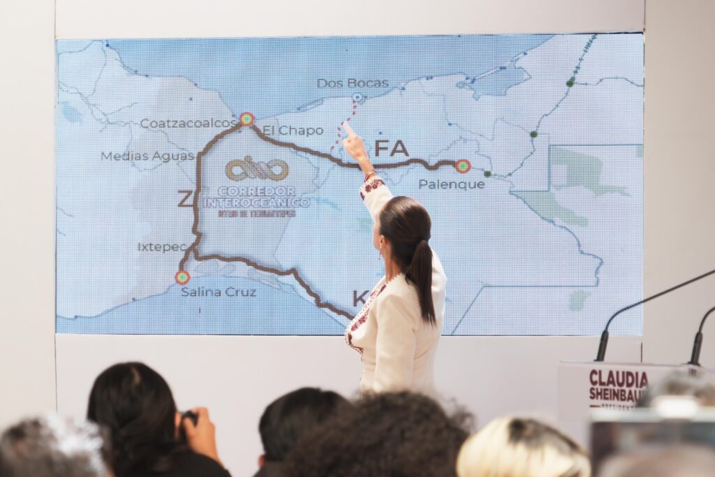 Claudia Sheinbaum anuncia ampliación del Tren Maya y del Tren Interoceánico durante su gobierno