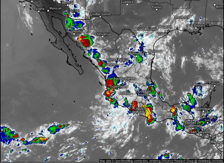 Se prevé temporal de lluvias fuertes para este fin de semana en Guerrero