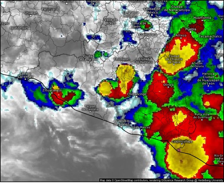 SGIRPCGRO en alerta por pronóstico de lluvias en Guerrero