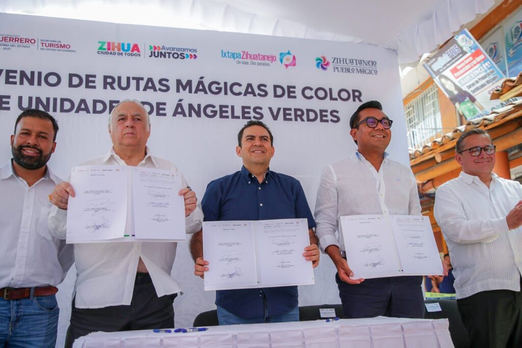 Firma Gobierno de Guerrero y SECTUR Federal convenio de Rutas Mágicas de Color en Zihuatanejo