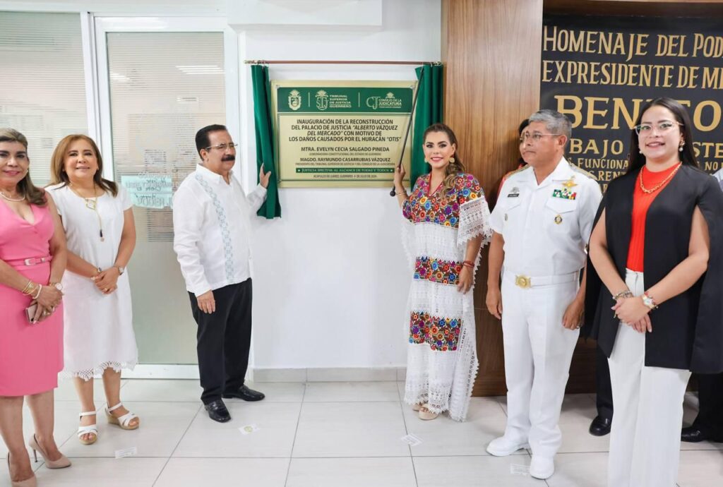 Inaugura Evelyn Salgado la reconstrucción del Palacio de Justicia “Alberto Vázquez del Mercado” en Acapulco