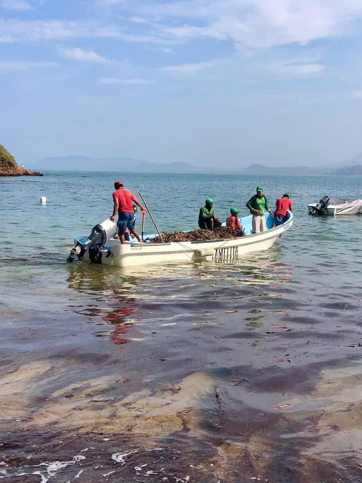 Se realiza limpieza de playas en La Isla de Ixtapa