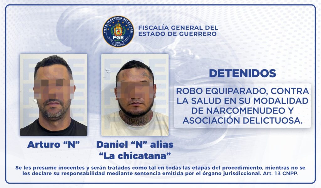 Detienen a dos presuntos generadores de violencia en la región Norte del estado