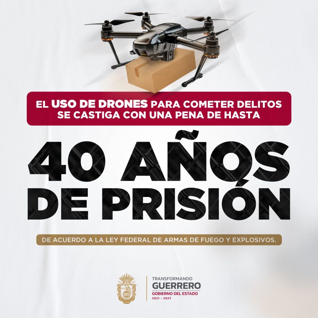 Entra en vigor reforma que endurece penas por uso de drones con fines criminales