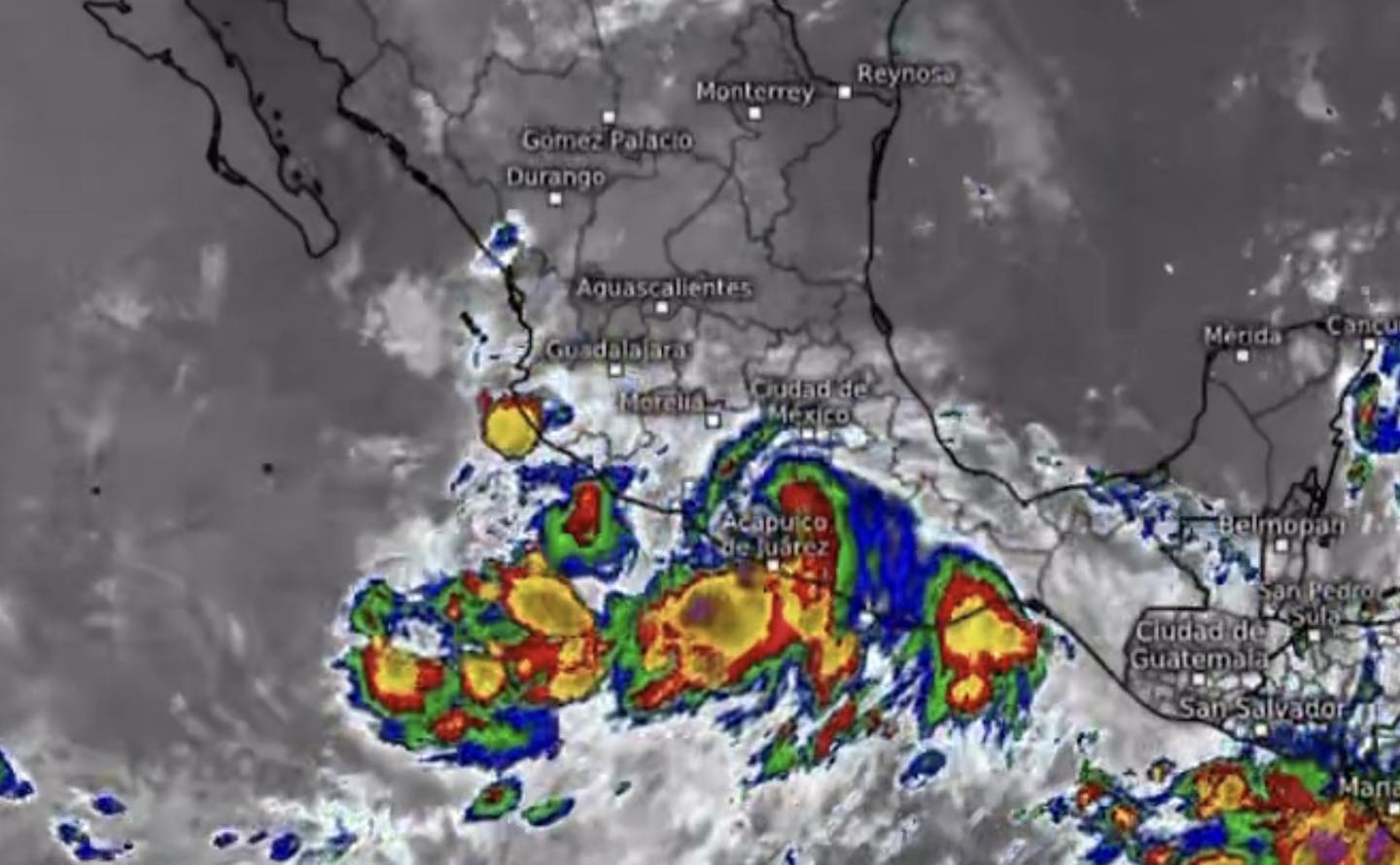 Continuarán registrándose lluvias extraordinarias en las próximas horas en Guerrero