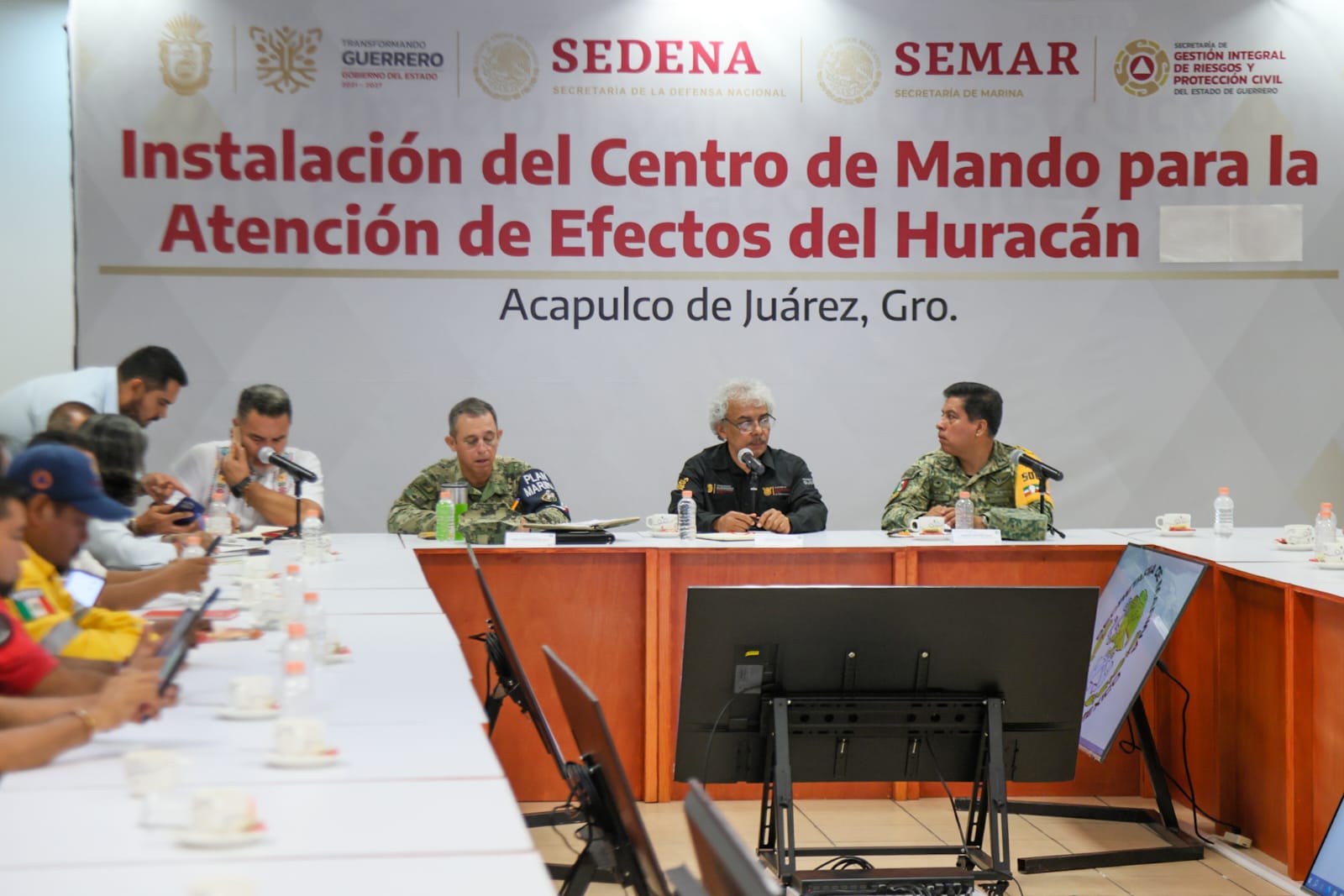 Instalan el Centro de Mando para Efectos de la Temporada de Lluvias y Ciclones Tropicales 2024 en Acapulco, se cumple la instrucción de la gobernadora Evelyn Salgado