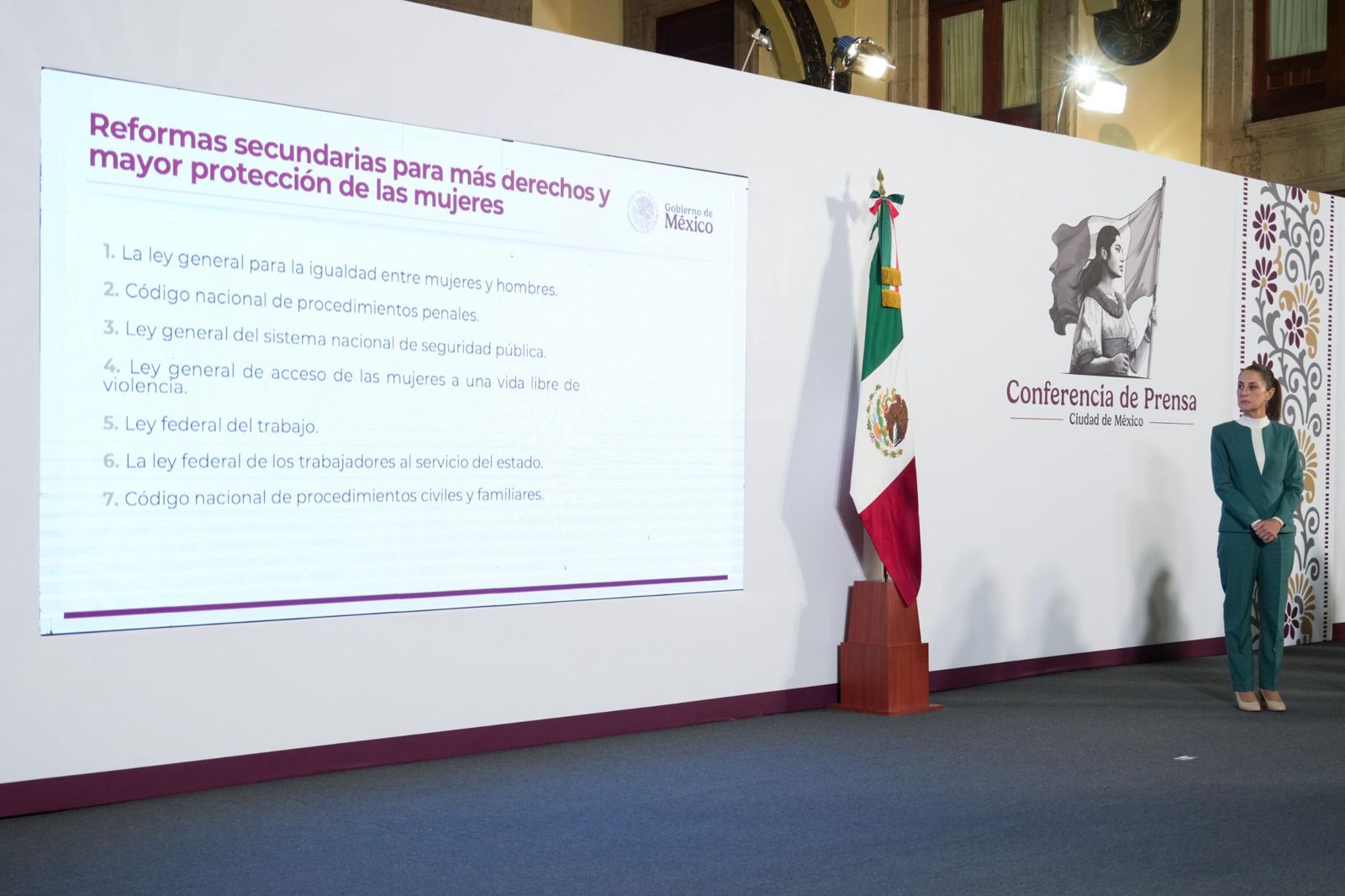 Presidenta Claudia Sheinbaum presenta reformas constitucionales para proteger y ampliar los derechos de las mujeres