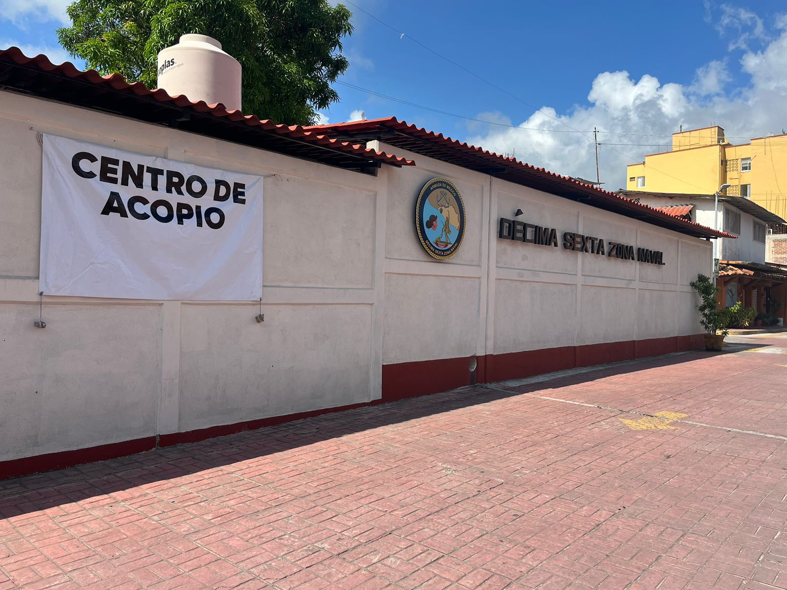 MARINA informa sobre la instalación de un centro de acopio de víveres, tras el paso del huracán “JOHN”.