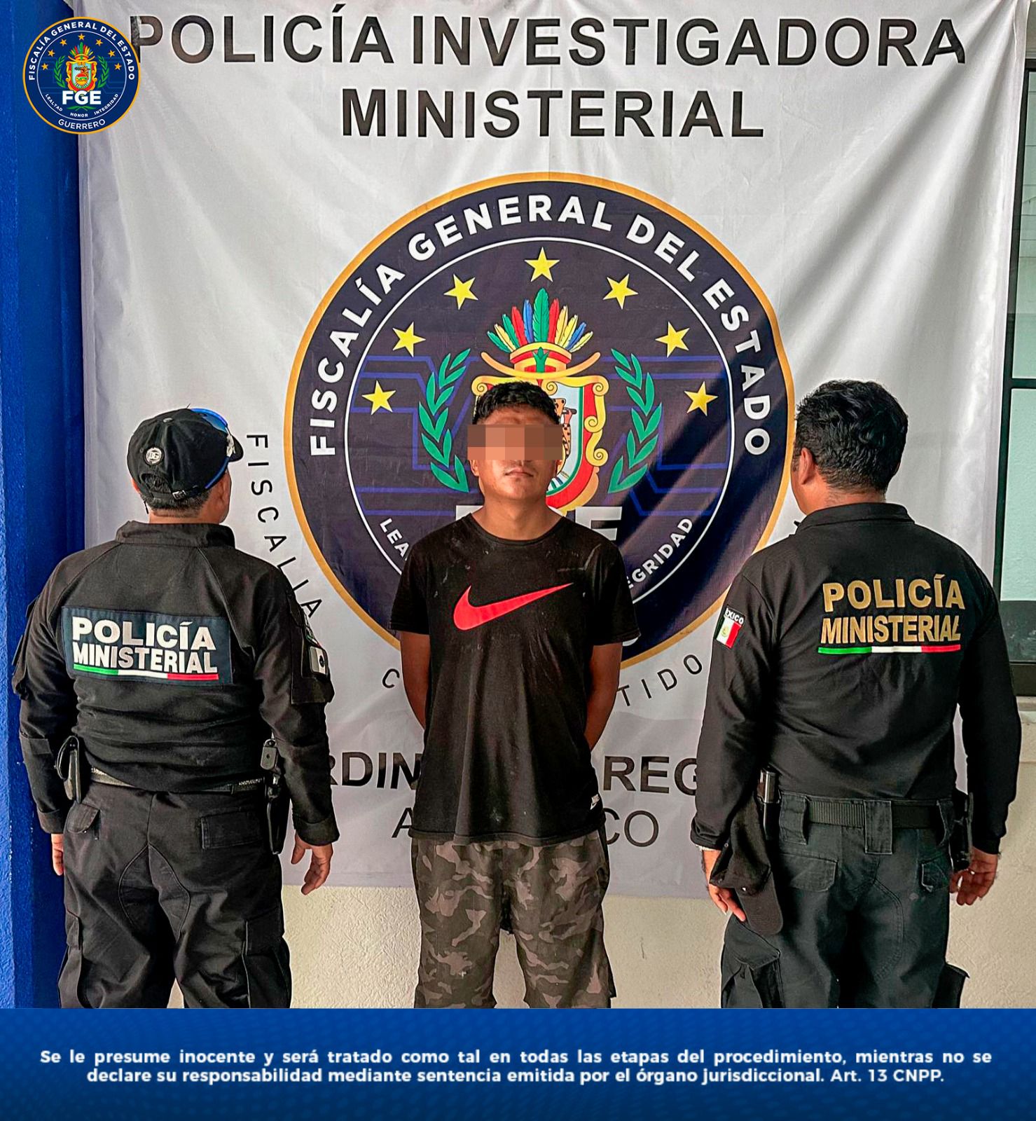 En seguimiento a una indagatoria, la FGEGuerrero detiene a Francisco “N” por su probable participación en los delitos de homicidio calificado y lesiones en la Garita de Acapulco.