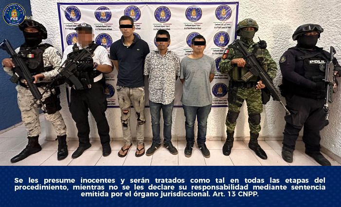 Detienen en Chilpancingo a tres presuntos integrantes del “CIDA”, por el presunto homicidio de un hombre en Acapulco