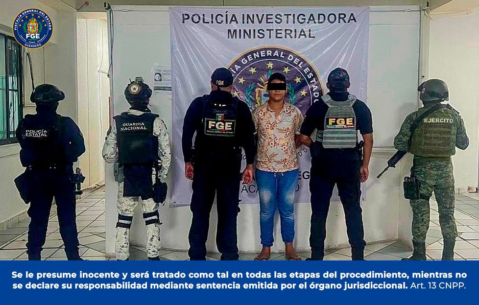 Detienen en Acapulco a presunto integrante del “CIDA”, por el homicidio de tres hombres en el puerto.