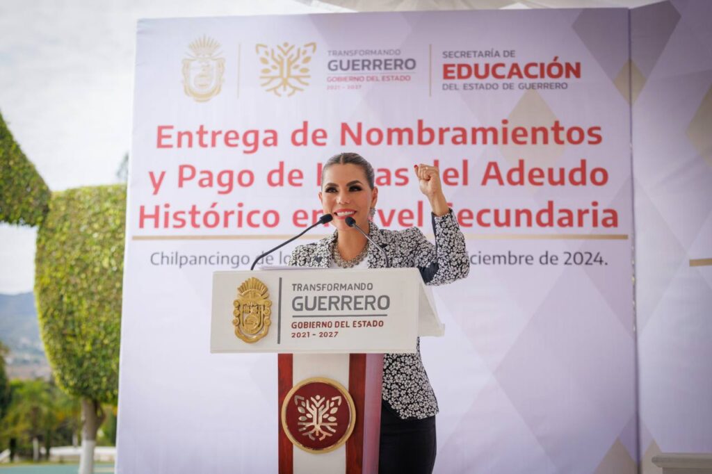 Cumple Evelyn Salgado con la justicia laboral del sector educativo en Guerrero