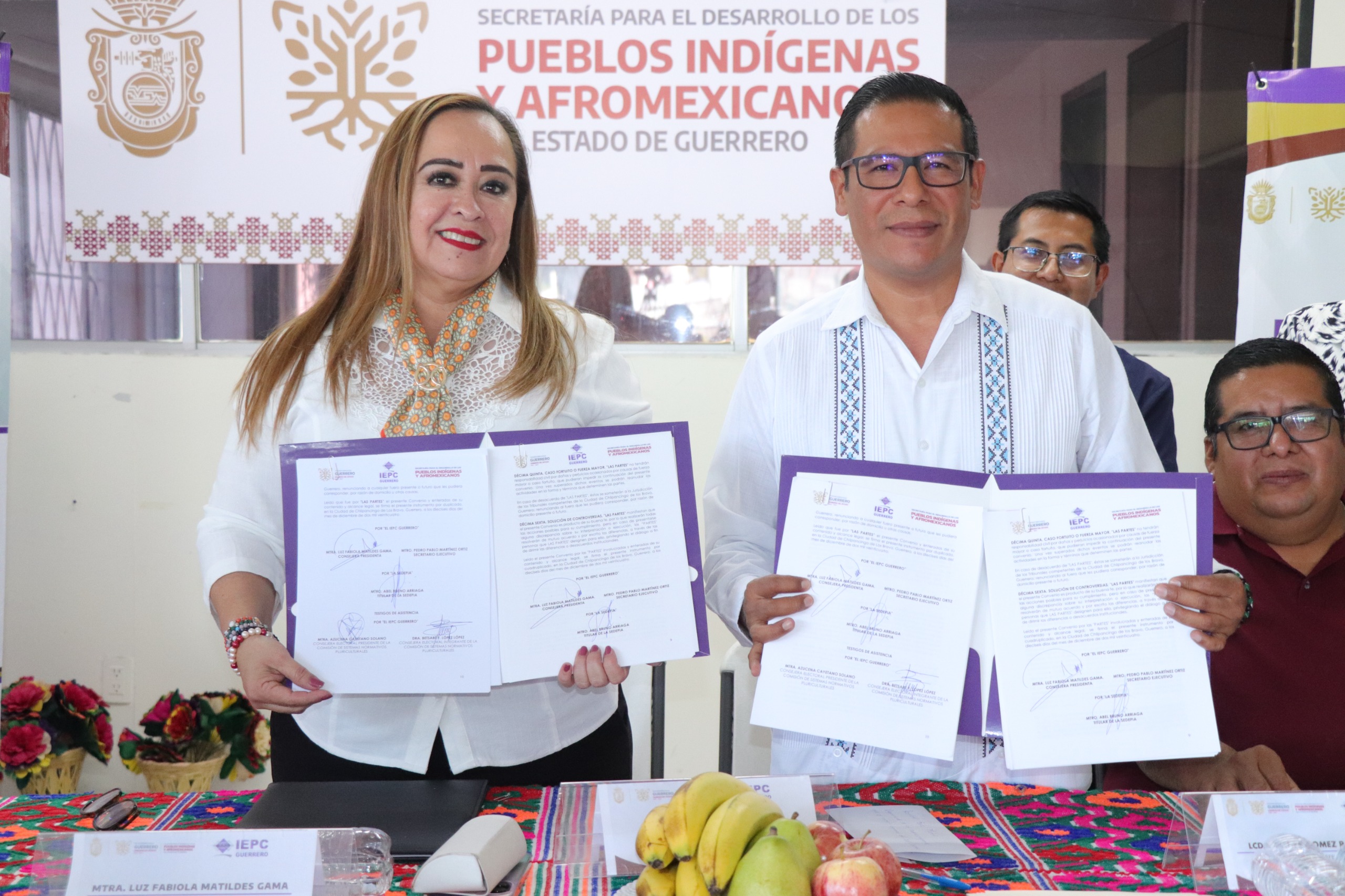 Firman convenio SEDEPIA y el IEPC Guerrero para fomentar y difundir la cultura democrática entre los pueblos indígenas y afromexicanos