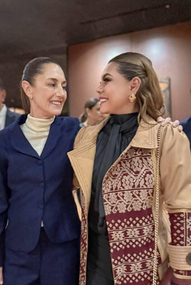 Evelyn Salgado acompaña a Claudia Sheinbaum en la reapertura del segundo piso del Museo Nacional de Antropología