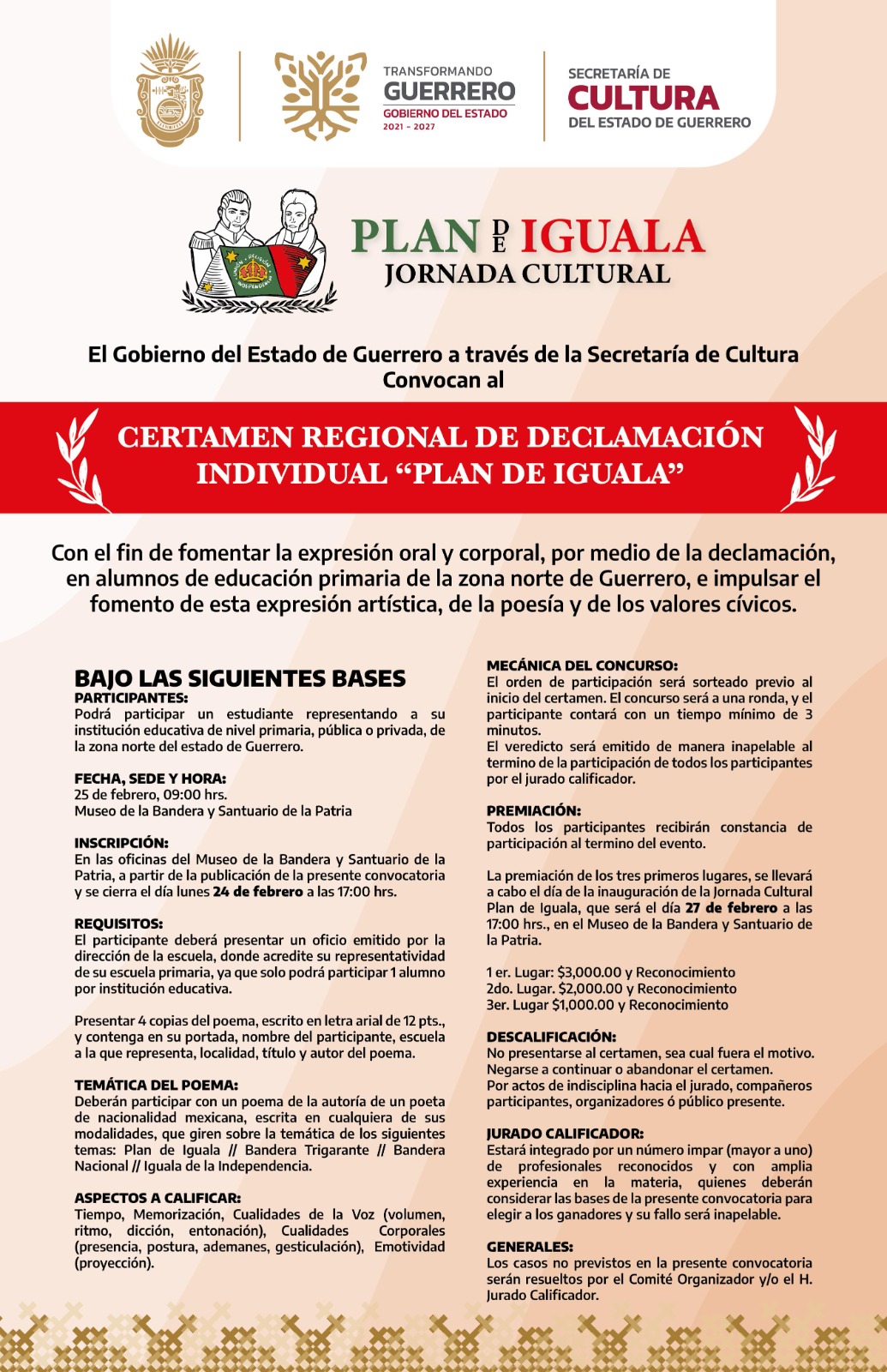 El Gobierno de Guerrero convoca a alumnas y alumnos de educación primaria al Certamen Regional de Declamación Individual