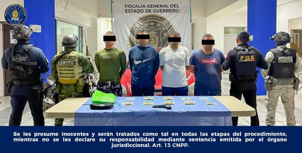 FGEGuerrero obtuvo vinculación a proceso de cuatro personas por robo agravado específico a empresa joyera de Acapulco