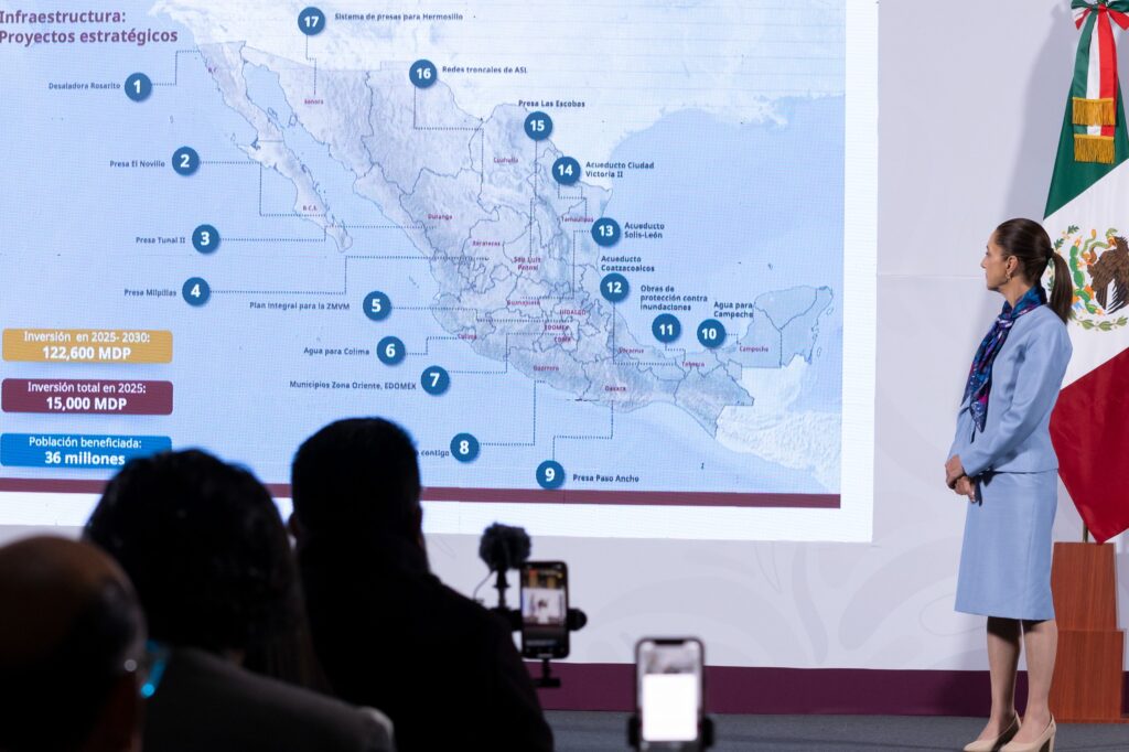 Gobierno de México presenta 17 proyectos de infraestructura hídrica con una inversión de 122,600 MDP para beneficiar a 36 millones de personas 2025-2030