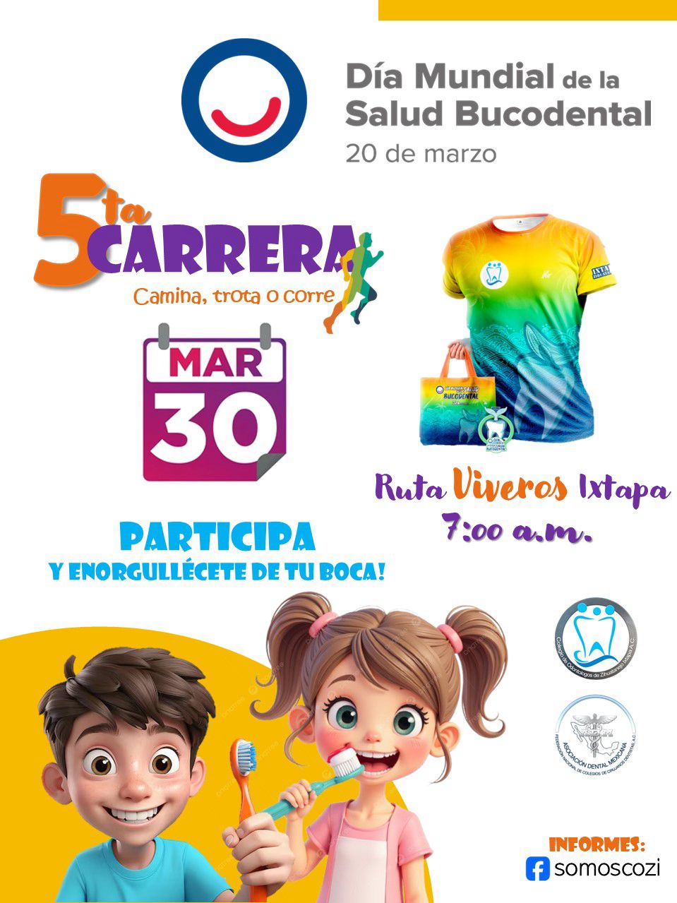 5ª Carrera por la Salud Bucodental, en Conmemoración del Día Mundial de la Salud Bucodental