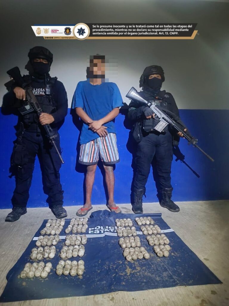 Policía Ecológica de la SSP Guerrero asegura 211 huevos de tortuga marina y detiene a un masculino en la zona Diamante de Acapulco