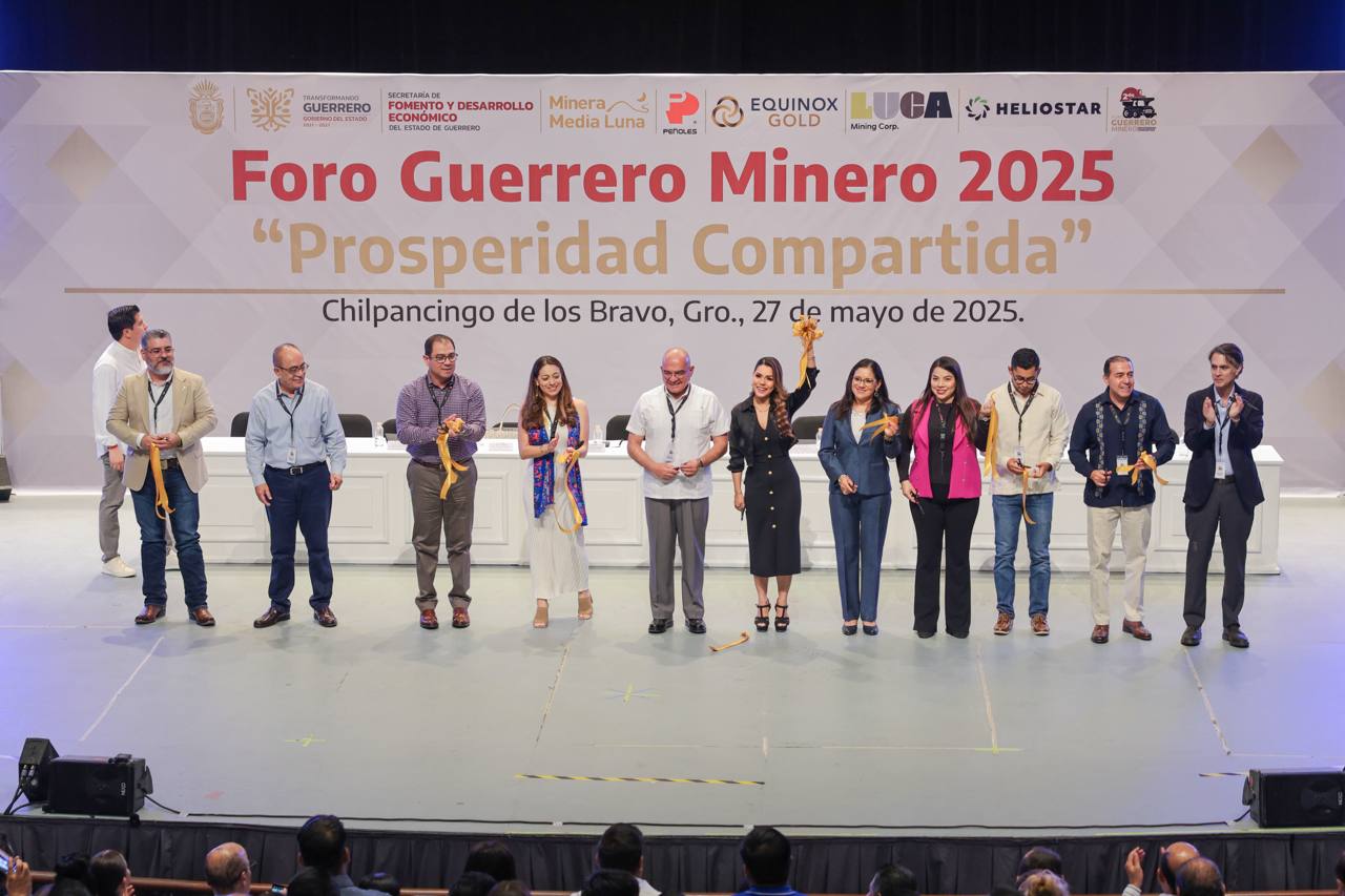 Evelyn Salgado inaugura el Foro Guerrero Minero 2025 y anuncia Convención Internacional de Minería en Acapulco