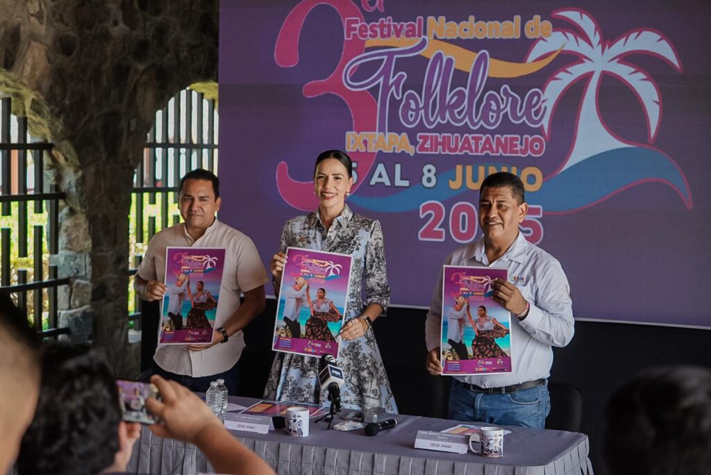 Presidenta Lizette Tapia Castro anuncia el 3er Festival Nacional de Folklore Ixtapa-Zihuatanejo 2025