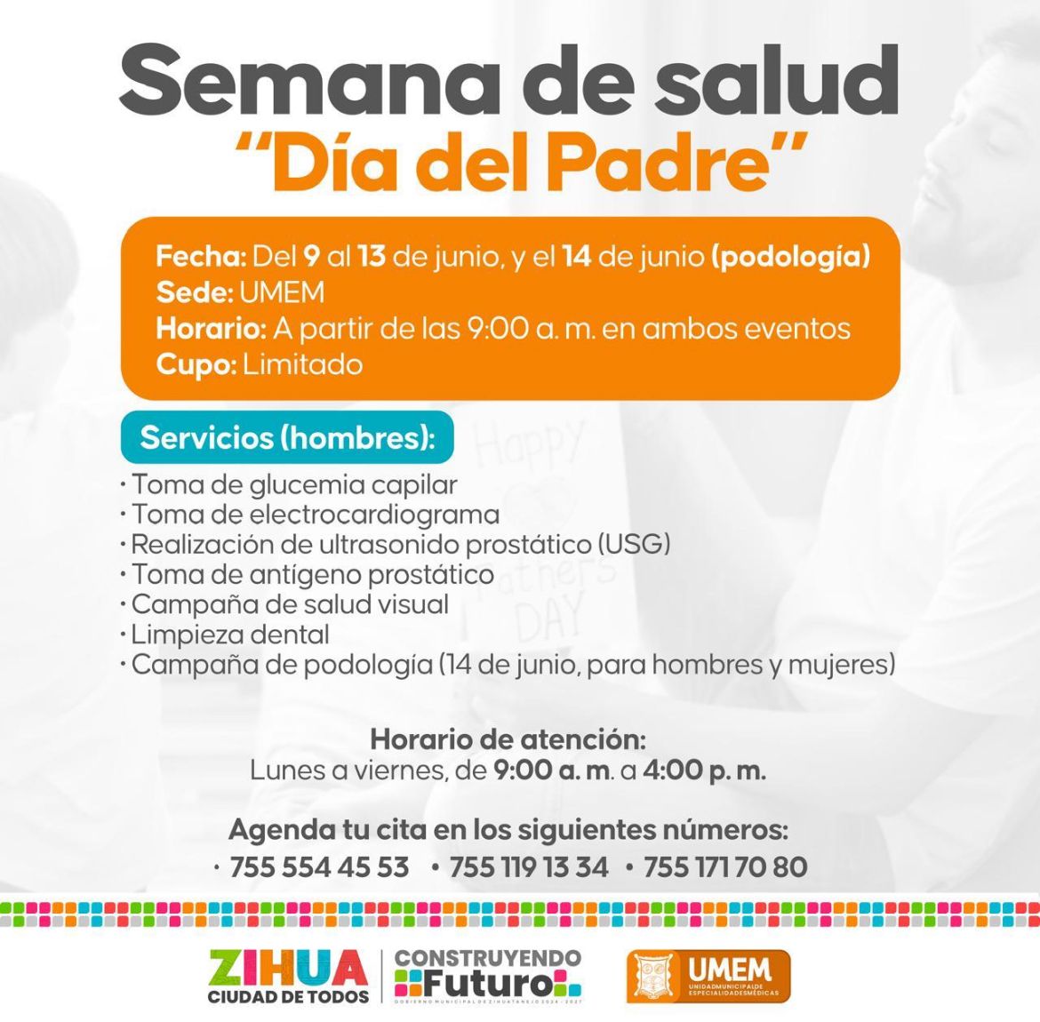 Ultrasonidos y antígenos prostáticos para hombres por el Día del Padre