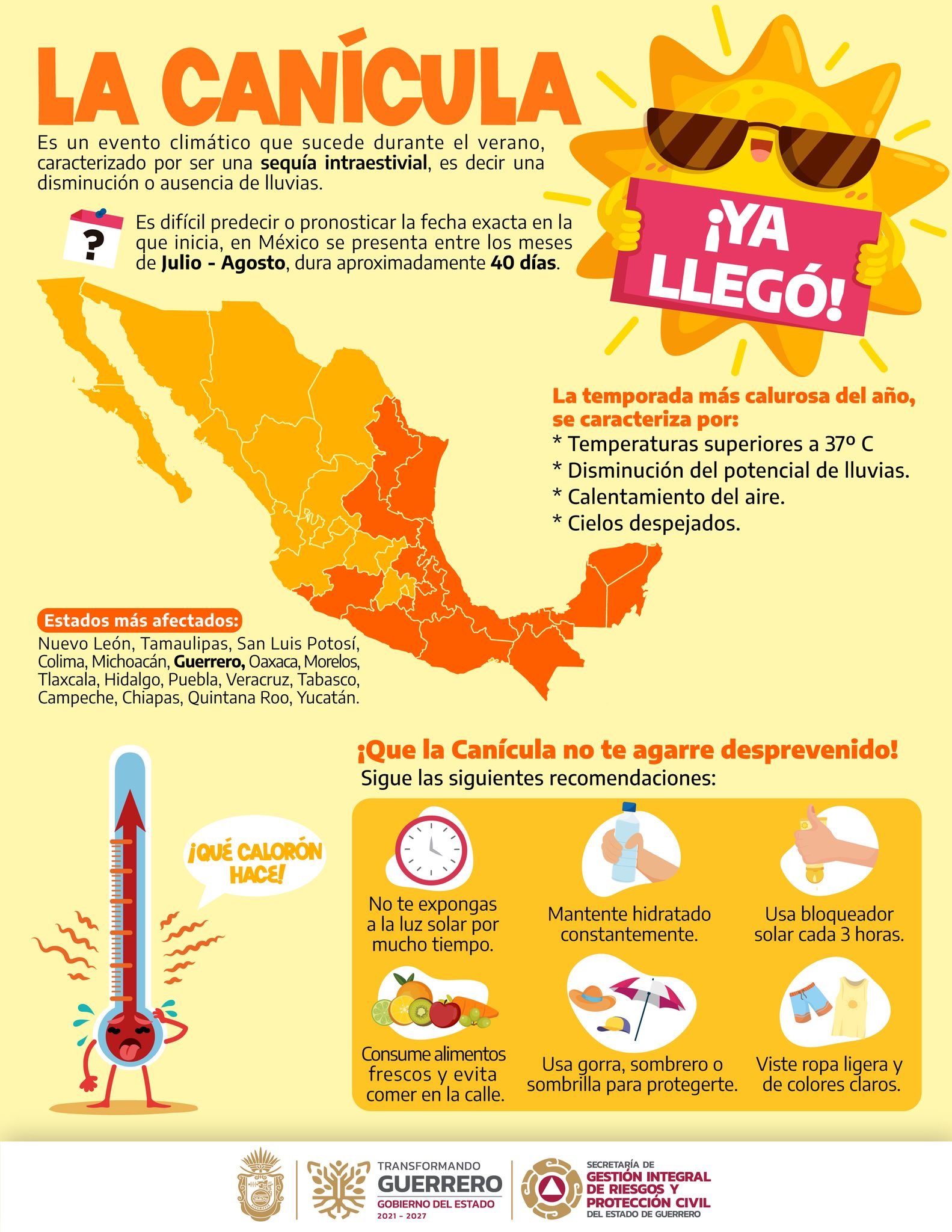 Guerrero, de los estados más afectados por la canícula