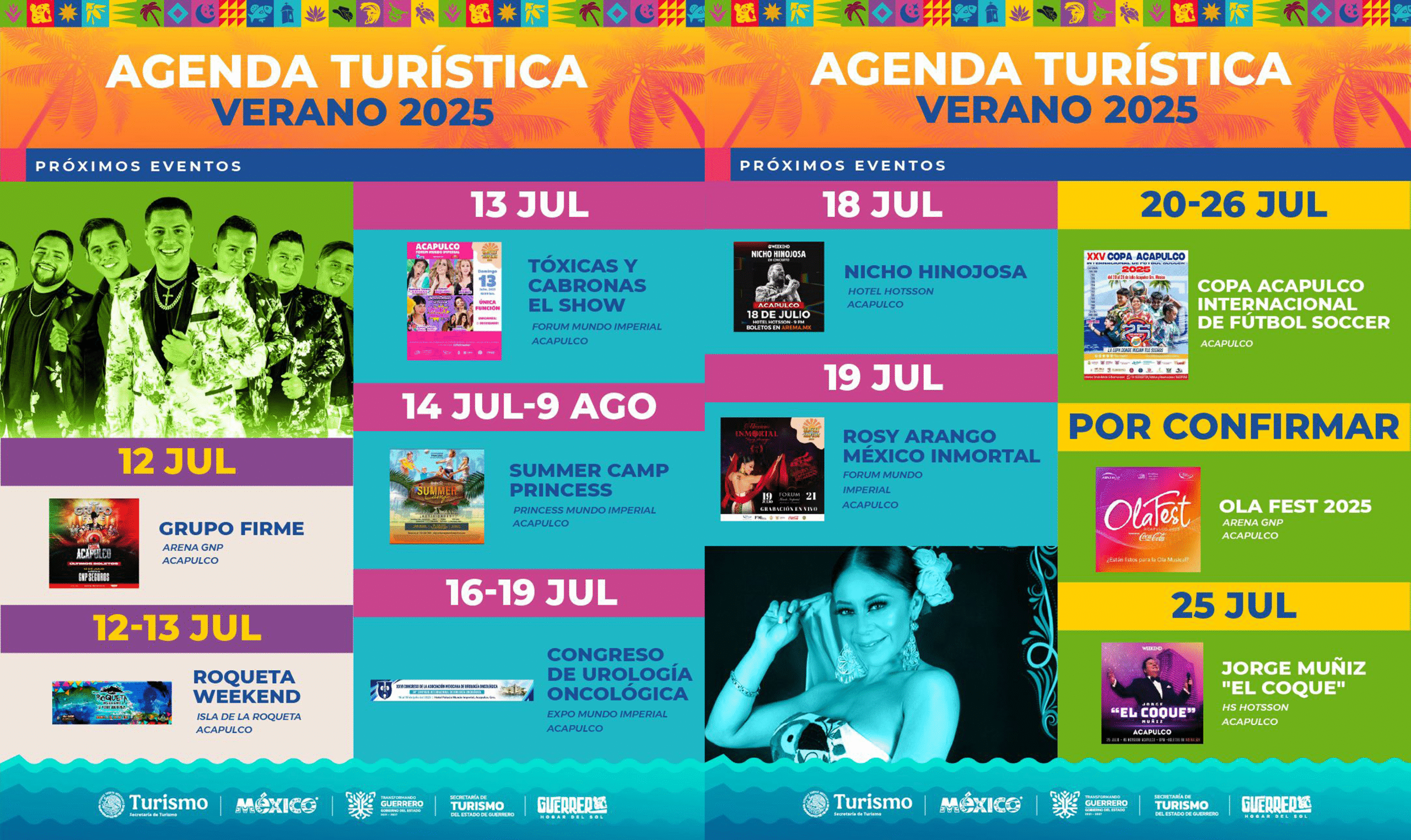 Presenta Guerrero la Agenda Turística Verano 2025 para el Hogar del Sol